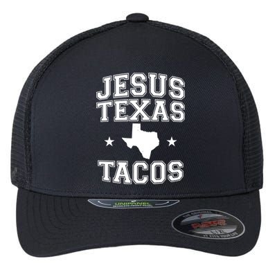 Jesus Texas Tacos Flag State US Vintage Longhorn Texas Retro Flexfit Unipanel Trucker Cap