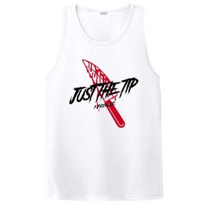 Just The Tip I Promise Funny Bloody Knife Horror Movies PosiCharge Competitor Tank