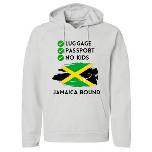 Jamaican Travel To Jamaica 2024 Summer Vacation Trip Women Performance Fleece Hoodie