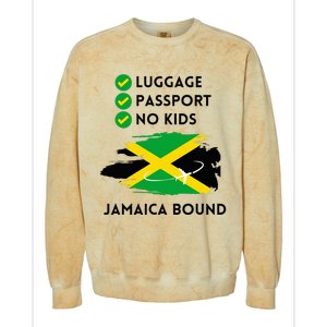 Jamaican Travel To Jamaica 2024 Summer Vacation Trip Women Colorblast Crewneck Sweatshirt