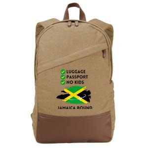 Jamaican Travel To Jamaica 2024 Summer Vacation Trip Women Cotton Canvas Backpack