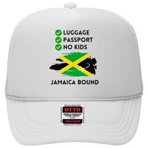 Jamaican Travel To Jamaica 2024 Summer Vacation Trip Women High Crown Mesh Back Trucker Hat