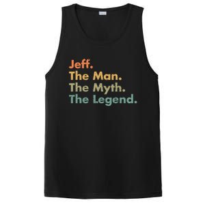 Jeff The The Myth The Legend Dad Grandpa Gift PosiCharge Competitor Tank