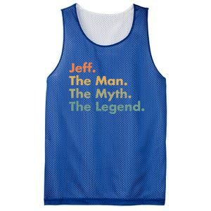 Jeff The The Myth The Legend Dad Grandpa Gift Mesh Reversible Basketball Jersey Tank