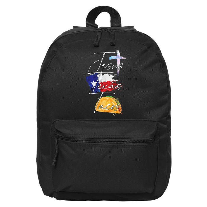 Jesus Texas Tacos 16 in Basic Backpack