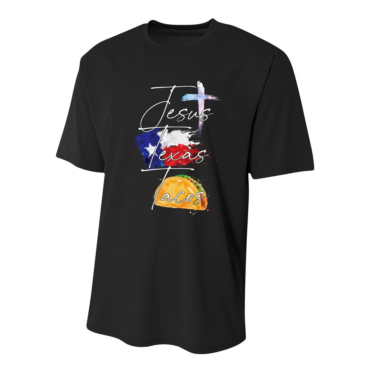 Jesus Texas Tacos Youth Performance Sprint T-Shirt