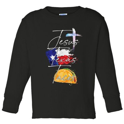 Jesus Texas Tacos Toddler Long Sleeve Shirt