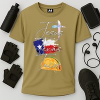 Jesus Texas Tacos Cooling Performance Crew T-Shirt