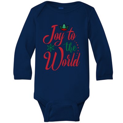 Joy To The World Christian Christmas Jesus Birth Gift Baby Long Sleeve Bodysuit