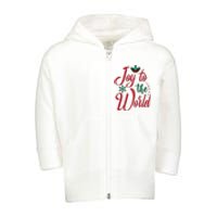 Joy To The World Christian Christmas Jesus Birth Gift Toddler Zip Fleece Hoodie