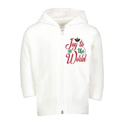 Joy To The World Christian Christmas Jesus Birth Gift Toddler Zip Fleece Hoodie