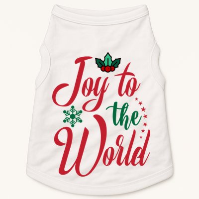 Joy To The World Christian Christmas Jesus Birth Gift Doggie Tank