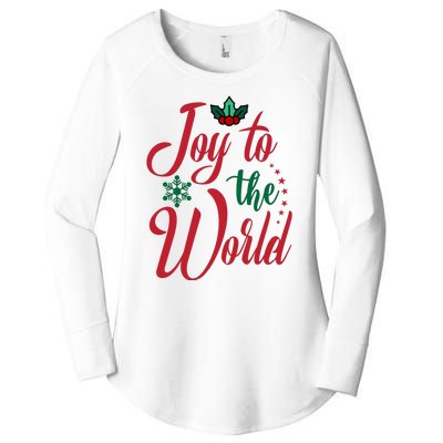 Joy To The World Christian Christmas Jesus Birth Gift Women's Perfect Tri Tunic Long Sleeve Shirt