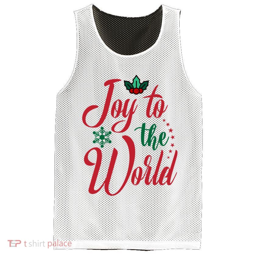 Joy To The World Christian Christmas Jesus Birth Gift Mesh Reversible Basketball Jersey Tank