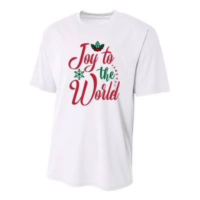 Joy To The World Christian Christmas Jesus Birth Gift Youth Performance Sprint T-Shirt