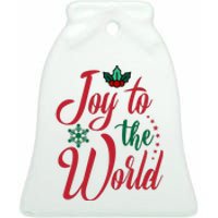 Joy To The World Christian Christmas Jesus Birth Gift Ceramic Bell Ornament