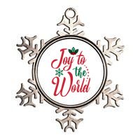 Joy To The World Christian Christmas Jesus Birth Gift Metallic Star Ornament