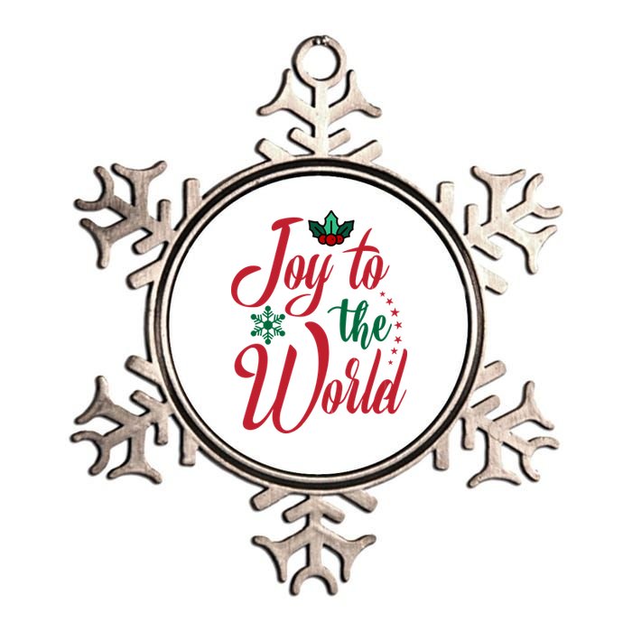 Joy To The World Christian Christmas Jesus Birth Gift Metallic Star Ornament