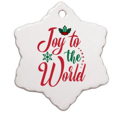 Joy To The World Christian Christmas Jesus Birth Gift Ceramic Star Ornament