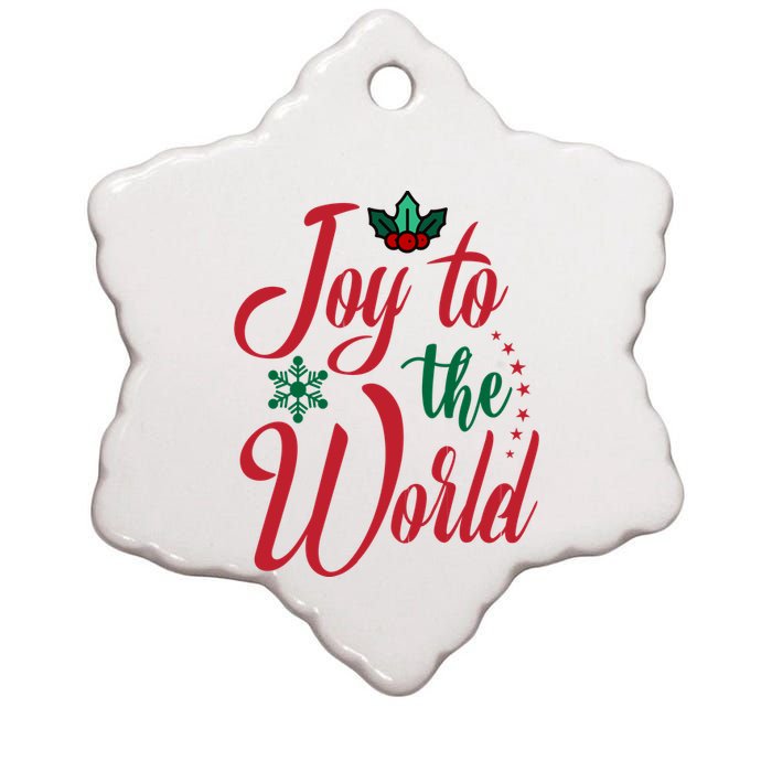 Joy To The World Christian Christmas Jesus Birth Gift Ceramic Star Ornament