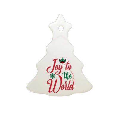 Joy To The World Christian Christmas Jesus Birth Gift Ceramic Tree Ornament