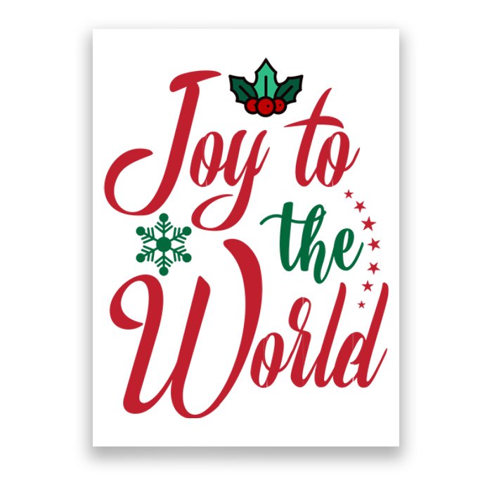 Joy To The World Christian Christmas Jesus Birth Gift Poster