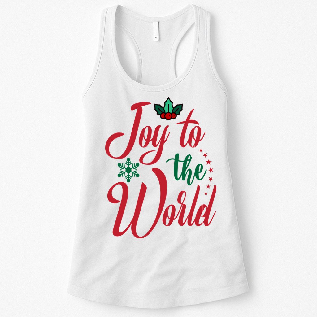 Joy To The World Christian Christmas Jesus Birth Gift Womens Tank Top