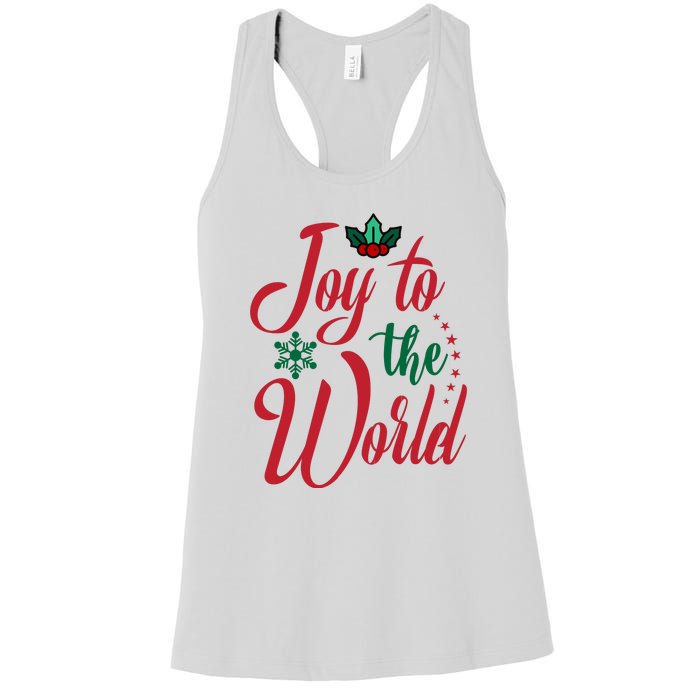 Joy To The World Christian Christmas Jesus Birth Gift Women's Racerback Tank