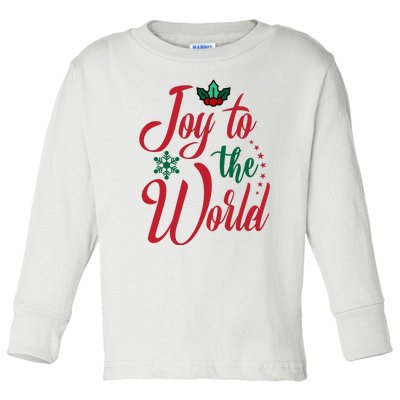 Joy To The World Christian Christmas Jesus Birth Gift Toddler Long Sleeve Shirt