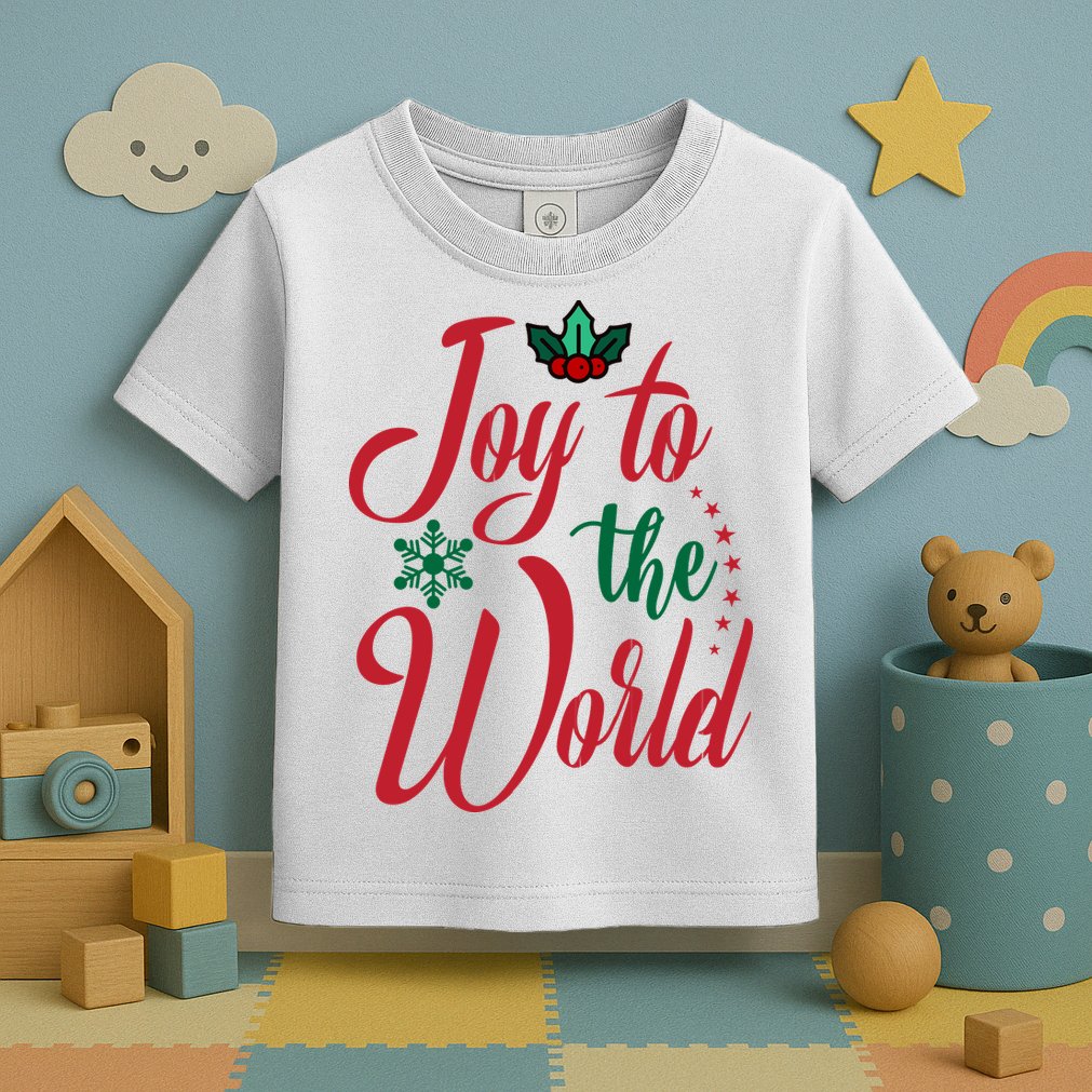 Joy To The World Christian Christmas Jesus Birth Gift Toddler T-Shirt
