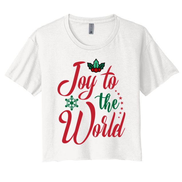 Joy To The World Christian Christmas Jesus Birth Gift Crop Top