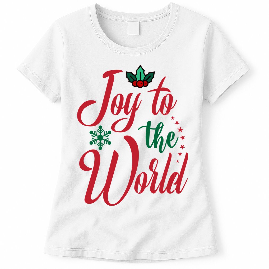 Joy To The World Christian Christmas Jesus Birth Gift Womens T-Shirt