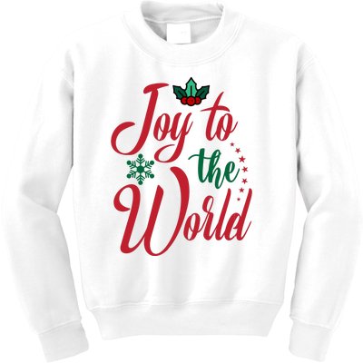 Joy To The World Christian Christmas Jesus Birth Gift Kids Sweatshirt