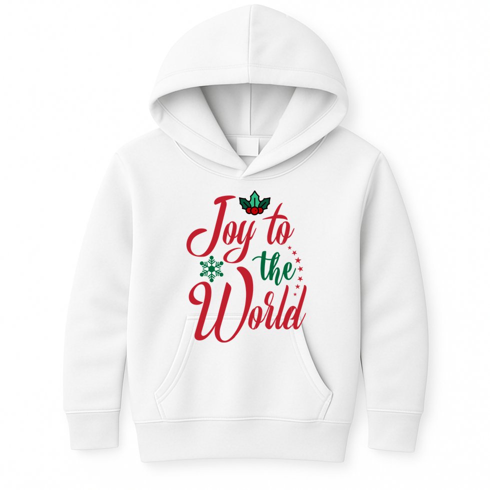 Joy To The World Christian Christmas Jesus Birth Gift Kids Hoodie