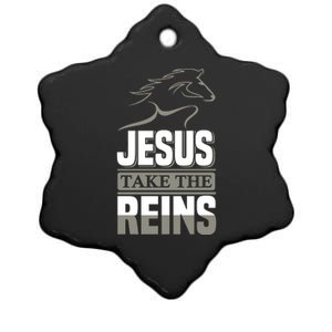 Jesus Take This Reins Ceramic Star Ornament