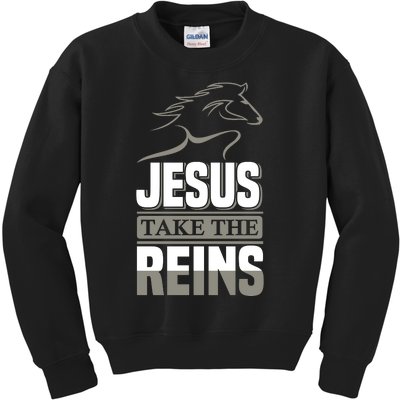 Jesus Take This Reins Kids Sweatshirt