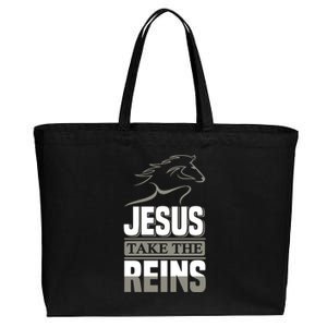 Jesus Take This Reins Cotton Canvas Jumbo Tote