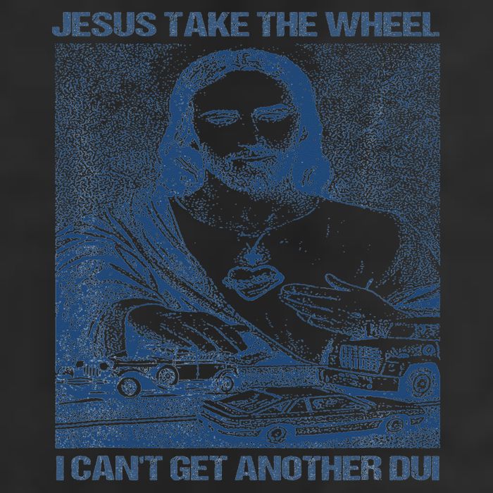 Jesus Take The Wheel I Cant Get Another Dui 7 Panel Mesh Trucker Snapback Hat