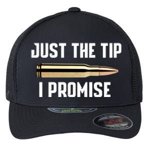 Just The Tip I Promise Gift Funny Gun Gift Flexfit Unipanel Trucker Cap