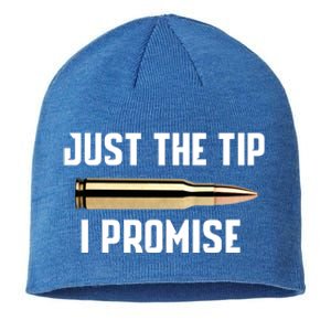 Just The Tip I Promise Gift Funny Gun Gift Sustainable Beanie