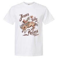 Jesus Take The Reins Vintage Cow Garment-Dyed Heavyweight T-Shirt