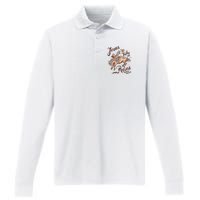 Jesus Take The Reins Vintage Cow Performance Long Sleeve Polo