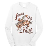 Jesus Take The Reins Vintage Cow Long Sleeve Shirt