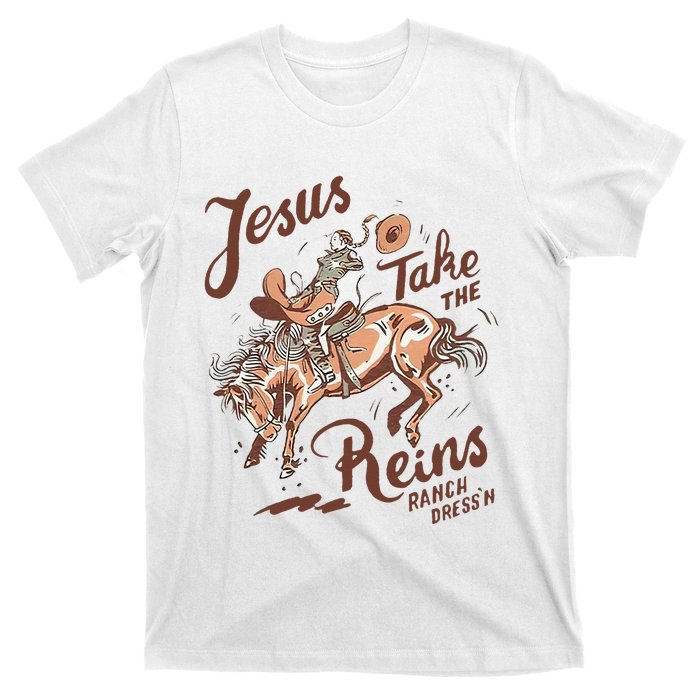 Jesus Take The Reins Vintage Cow T-Shirt