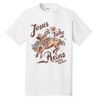 Jesus Take The Reins Vintage Cow Tall T-Shirt