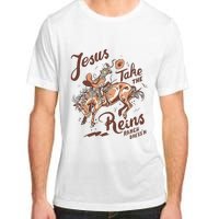 Jesus Take The Reins Vintage Cow Adult ChromaSoft Performance T-Shirt