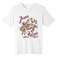 Jesus Take The Reins Vintage Cow Tall Fusion ChromaSoft Performance T-Shirt