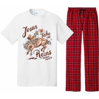 Jesus Take The Reins Vintage Cow Pajama Set