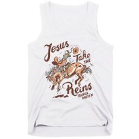 Jesus Take The Reins Vintage Cow Tank Top