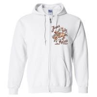 Jesus Take The Reins Vintage Cow Full Zip Hoodie